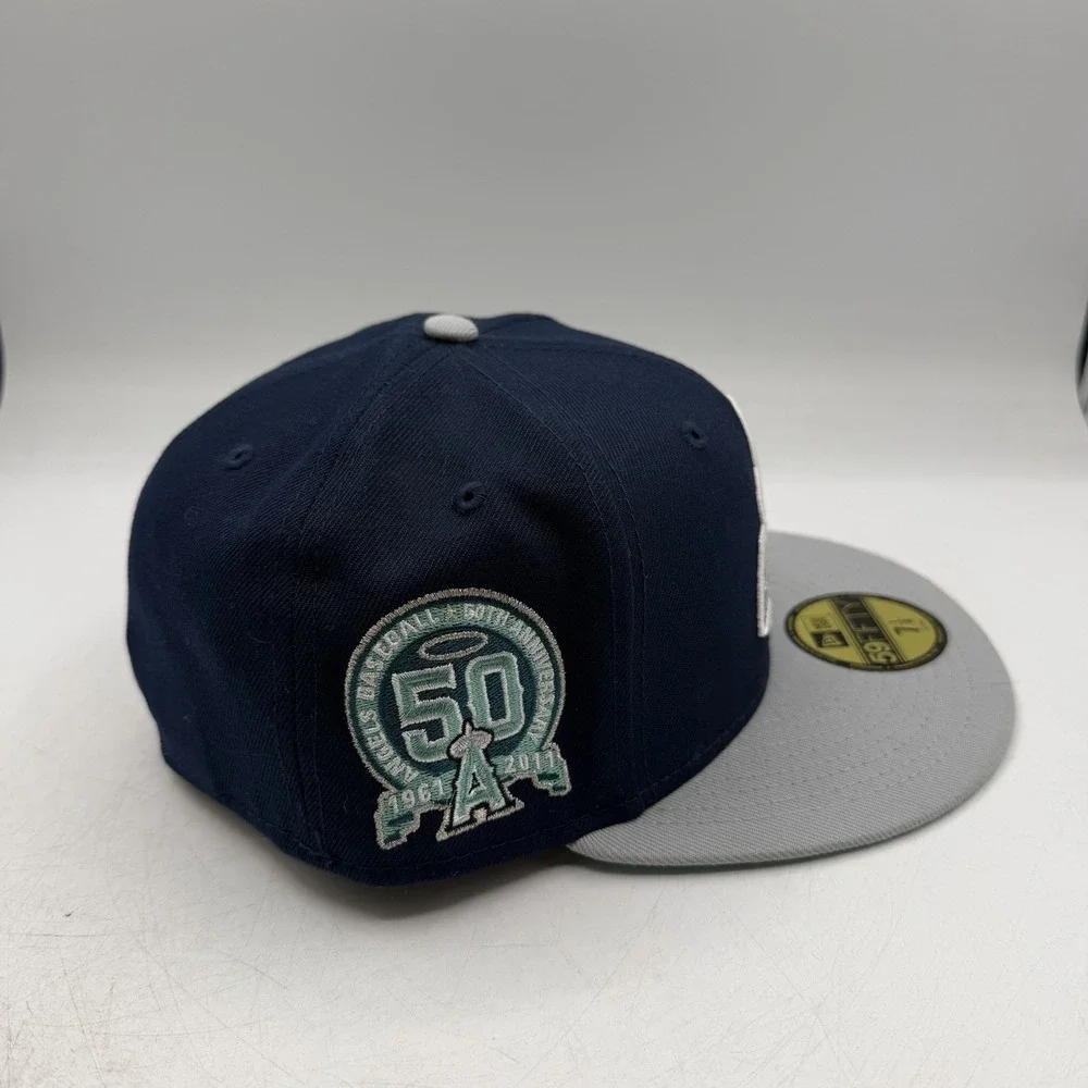 New Era 59Fifty Anaheim Angles Hat Cap Sz 7 1/4 Los Angeles 50th Anniversary MLB